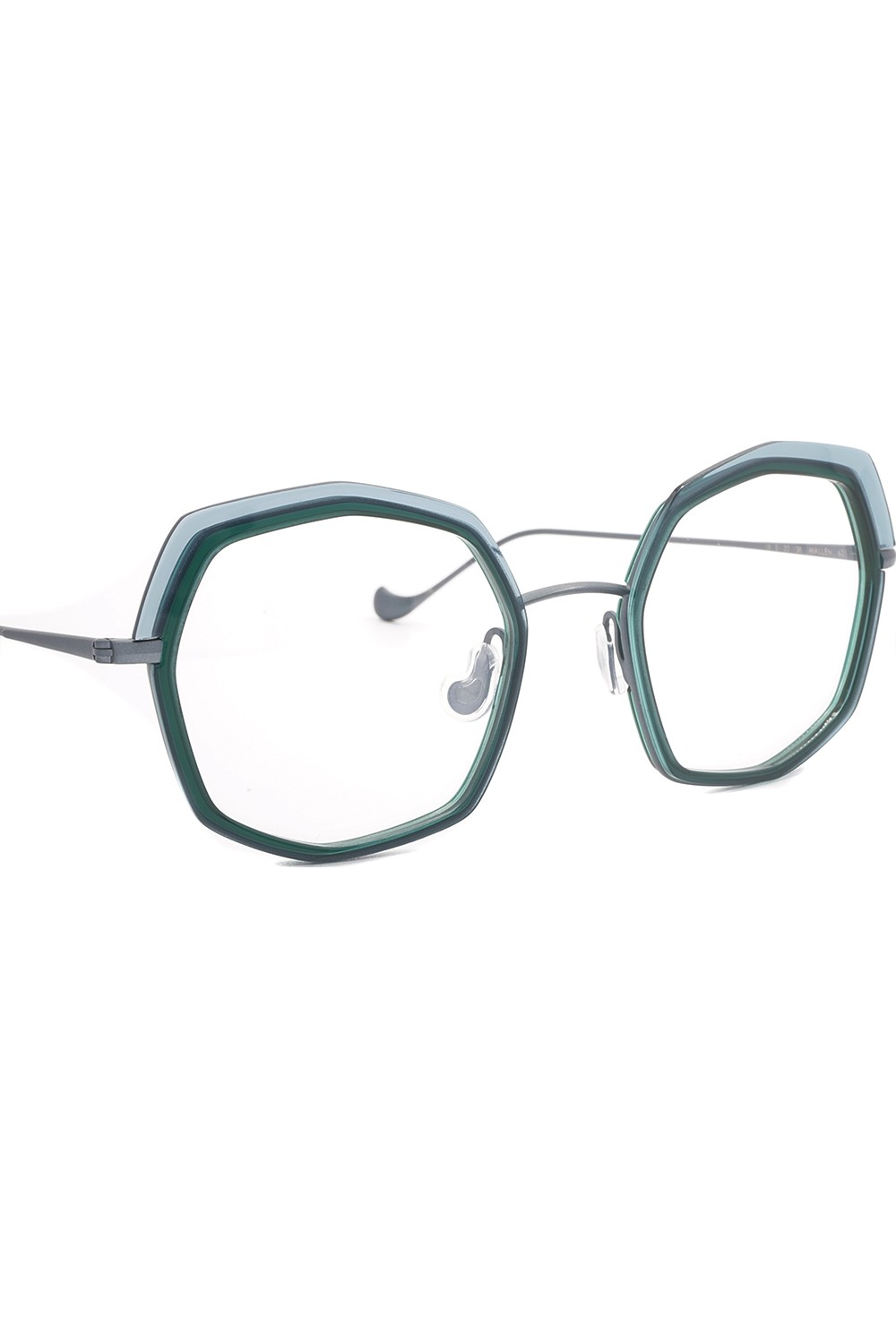 Caroline Abram - Occhiali da vista combinati ottogonali per donna verde -