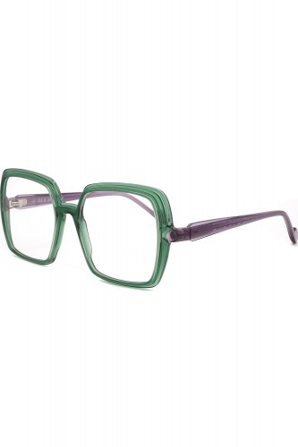 Caroline Abram - Occhiali da vista in celluloide a farfalla per donna verde -