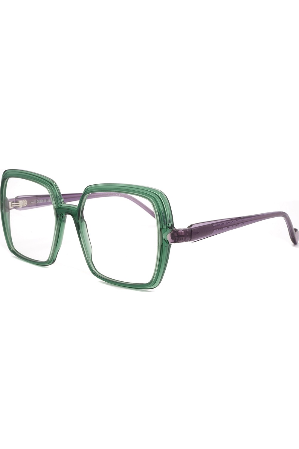 Caroline Abram - Occhiali da vista in celluloide a farfalla per donna verde -