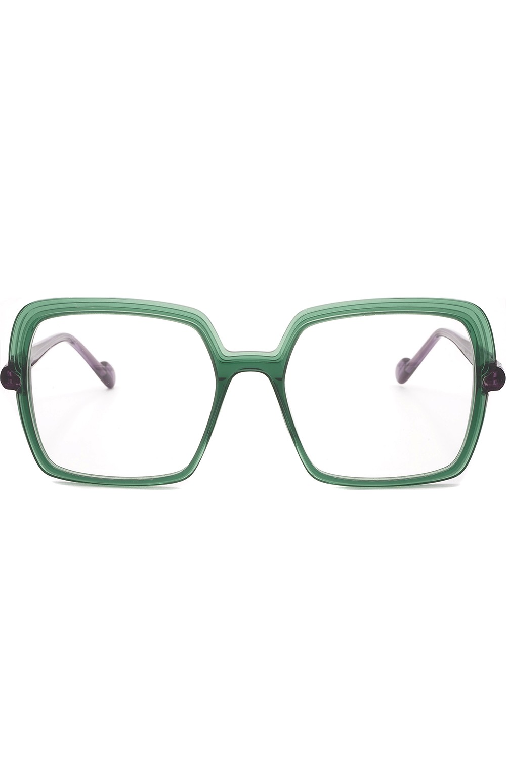 Caroline Abram - Occhiali da vista in celluloide a farfalla per donna verde -