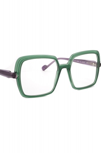 Caroline Abram - Occhiali da vista in celluloide a farfalla per donna verde -