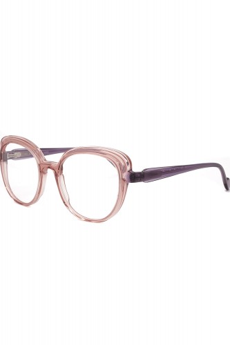 Caroline Abram - Occhiali da vista in celluloide tondi per donna rosa - KATIA