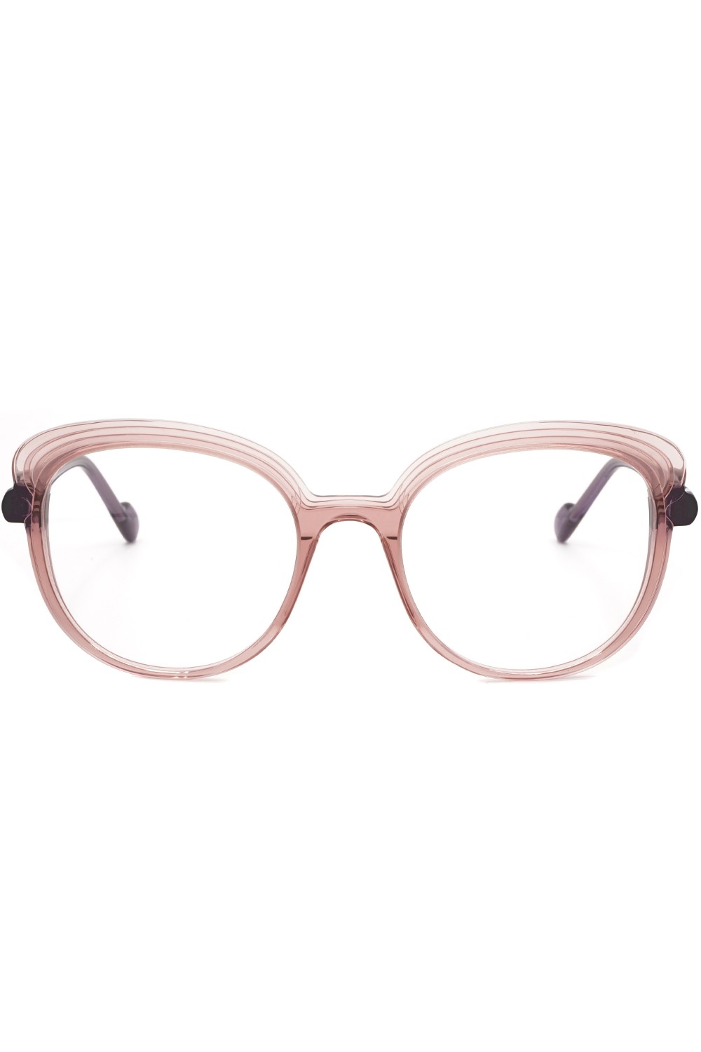 Caroline Abram - Occhiali da vista in celluloide tondi per donna rosa - KATIA