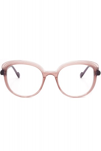Caroline Abram - Occhiali da vista in celluloide tondi per donna rosa - KATIA