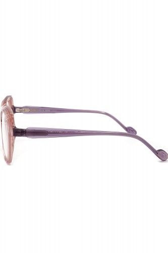 Caroline Abram - Occhiali da vista in celluloide tondi per donna rosa - KATIA