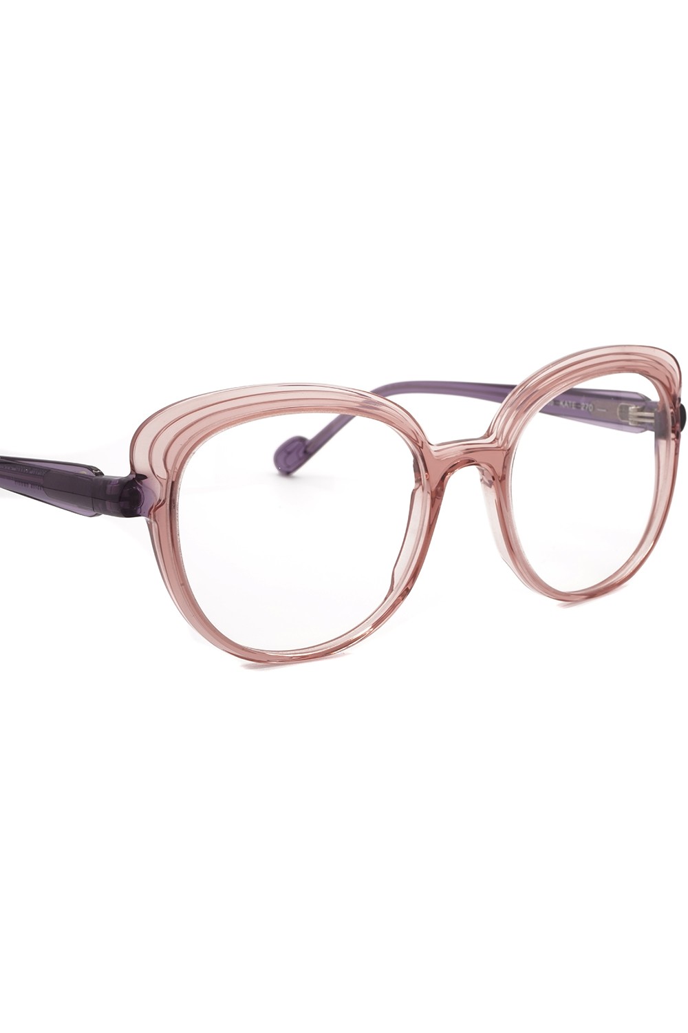 Caroline Abram - Occhiali da vista in celluloide tondi per donna rosa - KATIA