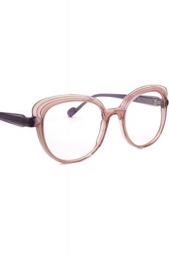 Caroline Abram - Occhiali da vista in celluloide tondi per donna rosa - KATIA