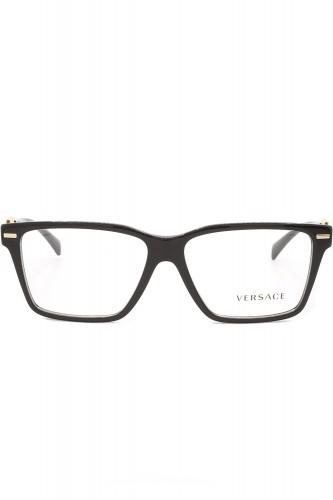 Versace - Occhiali da vista in celluloide squadrati per donna nero - 3335 GB1 2