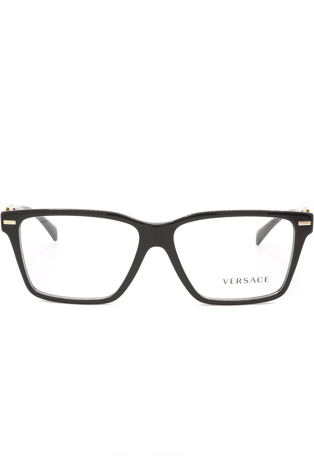 Versace - Occhiali da vista in celluloide squadrati per donna nero - 3335 GB1