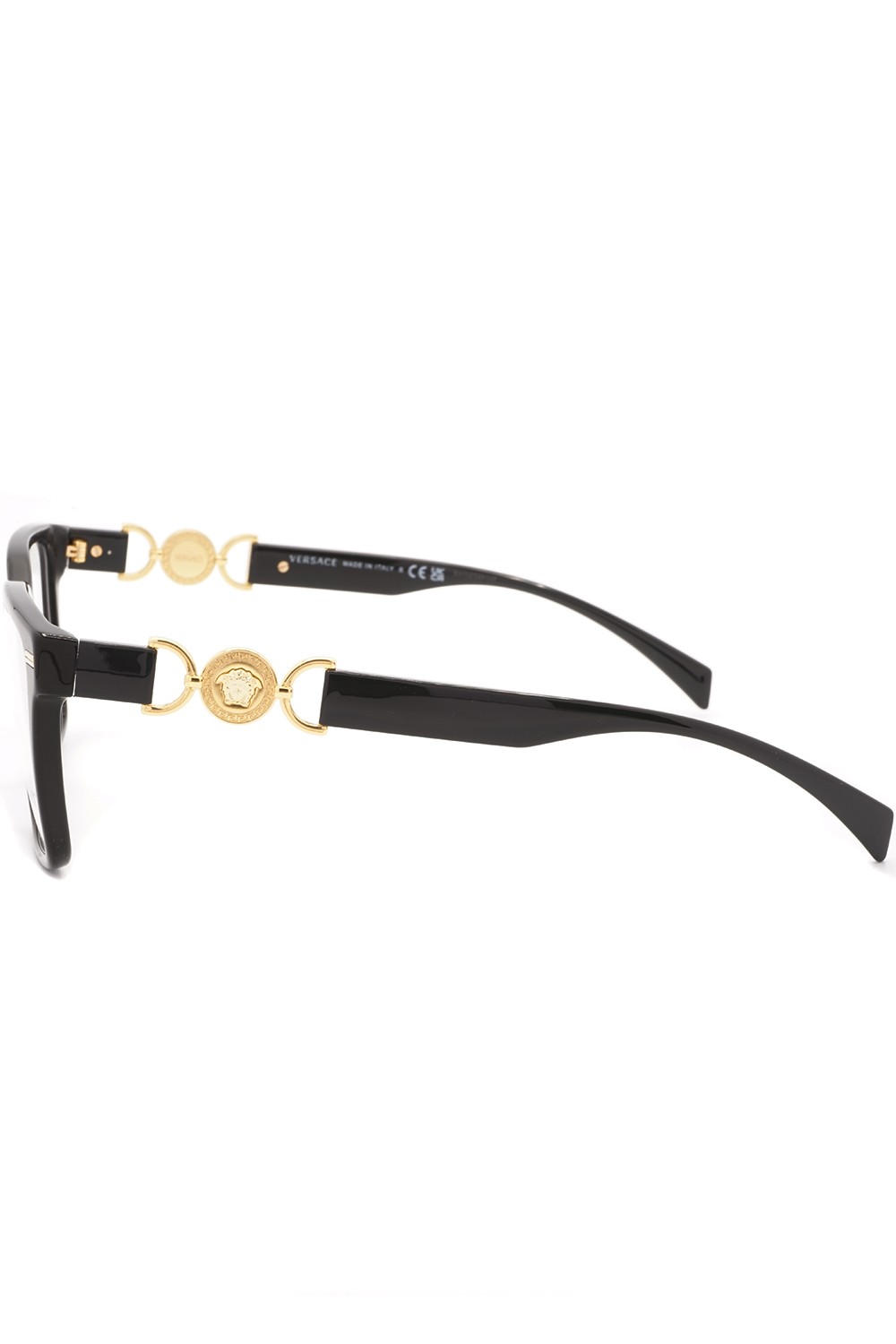 Versace - Occhiali da vista in celluloide squadrati per donna nero - 3335 GB1