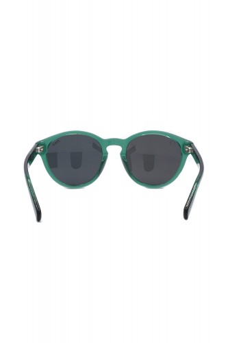 Polo Ralph Lauren - Occhiali da sole in celluloide tondi per bambini verde -