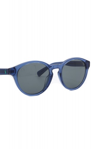 Polo Ralph Lauren - Occhiali da sole in celluloide tondi per bambini blu -