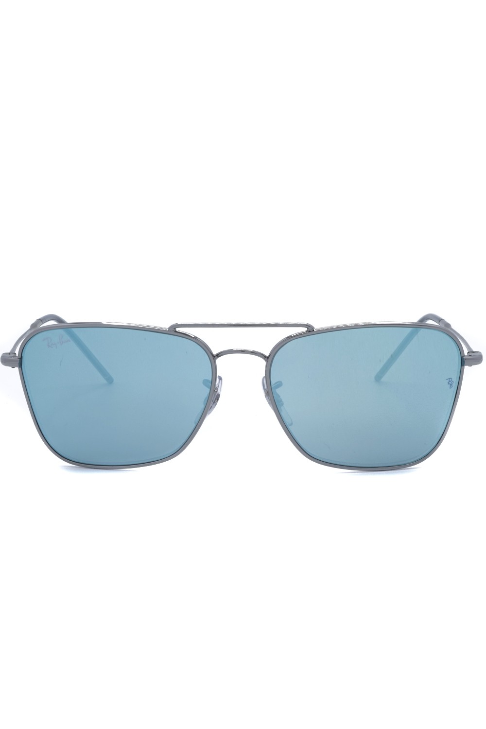 Ray-Ban - Occhiali da sole in metallo squadrati unisex argento - RB0102S 004/GA