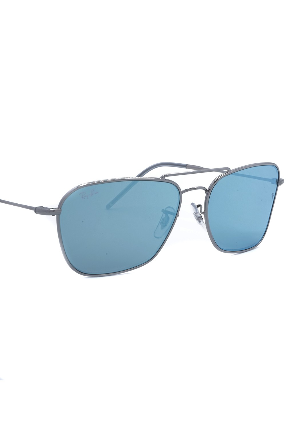 Ray-Ban - Occhiali da sole in metallo squadrati unisex argento - RB0102S 004/GA