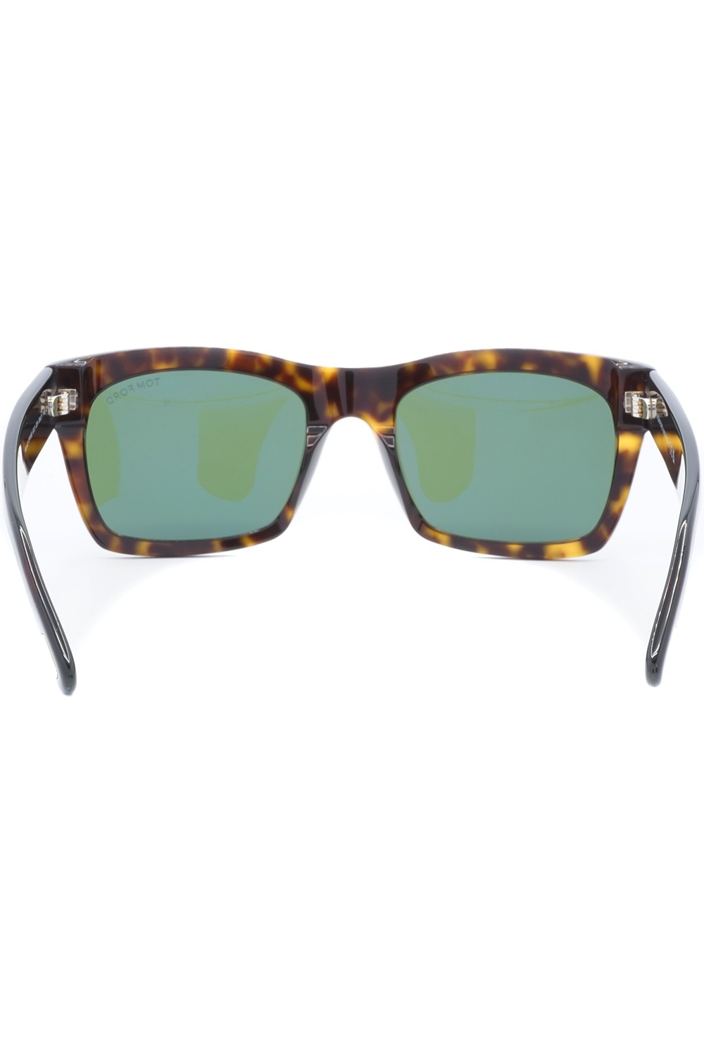 Tom Ford - Occhiali da sole in celluloide rettangolari per uomo tartarugato -