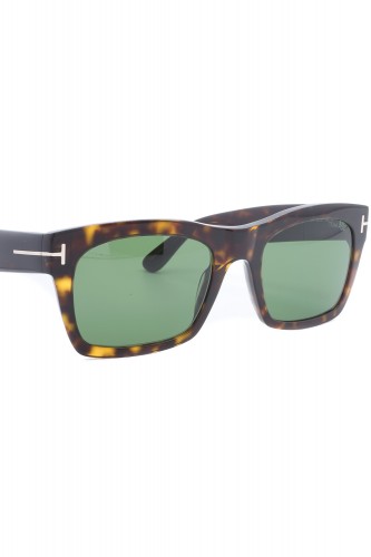 Tom Ford - Occhiali da sole in celluloide rettangolari per uomo tartarugato -