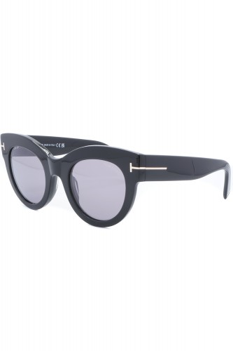 Tom Ford - Occhiali da sole in celluloide tondi per donna nero - TF1063 01C