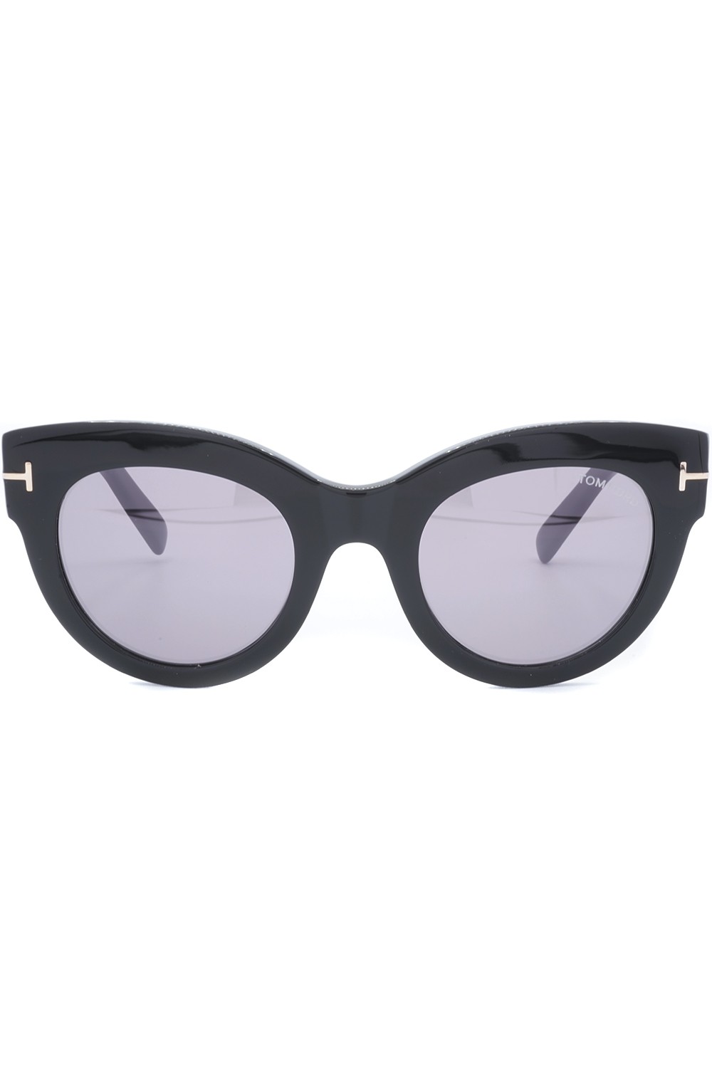 Tom Ford - Occhiali da sole in celluloide tondi per donna nero - TF1063 01C