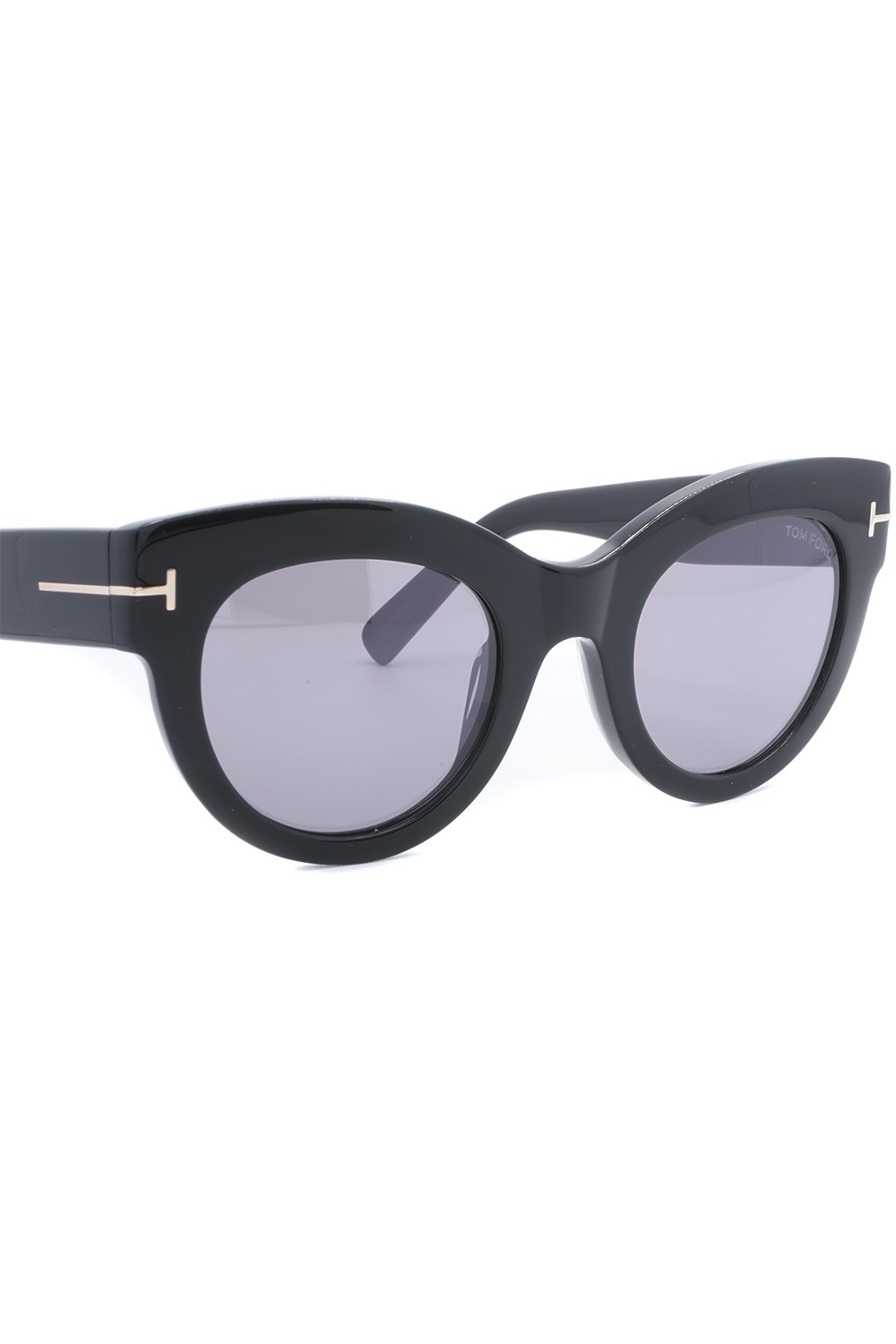 Tom Ford - Occhiali da sole in celluloide tondi per donna nero - TF1063 01C