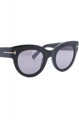 Tom Ford - Occhiali da sole in celluloide tondi per donna nero - TF1063 01C