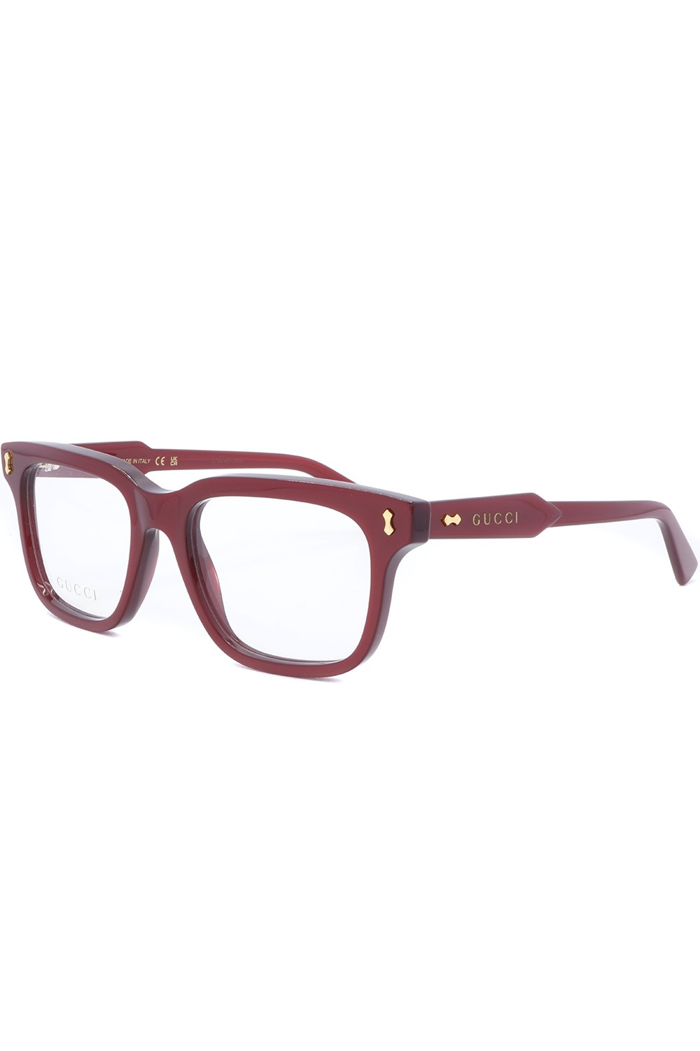 Gucci - Occhiali da vista in celluloide squadrati unisex rosso - GG1265O 003