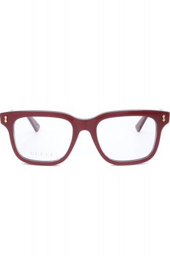 Gucci - Occhiali da vista in celluloide squadrati unisex rosso - GG1265O 003