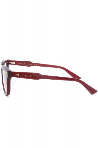 Gucci - Occhiali da vista in celluloide squadrati unisex rosso - GG1265O 003