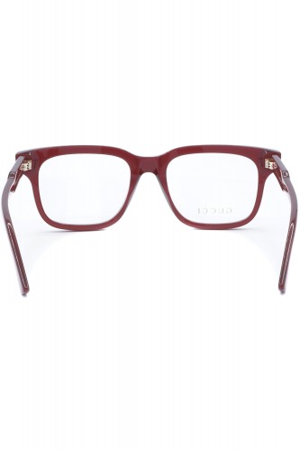 Gucci - Occhiali da vista in celluloide squadrati unisex rosso - GG1265O 003