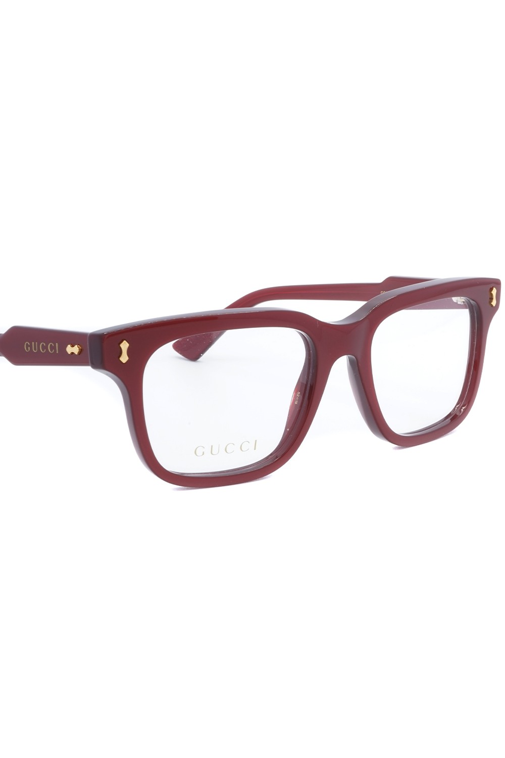 Gucci - Occhiali da vista in celluloide squadrati unisex rosso - GG1265O 003