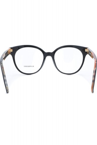 Burberry - Occhiali da vista in celluloide tondi per donna nero - B2356 3942