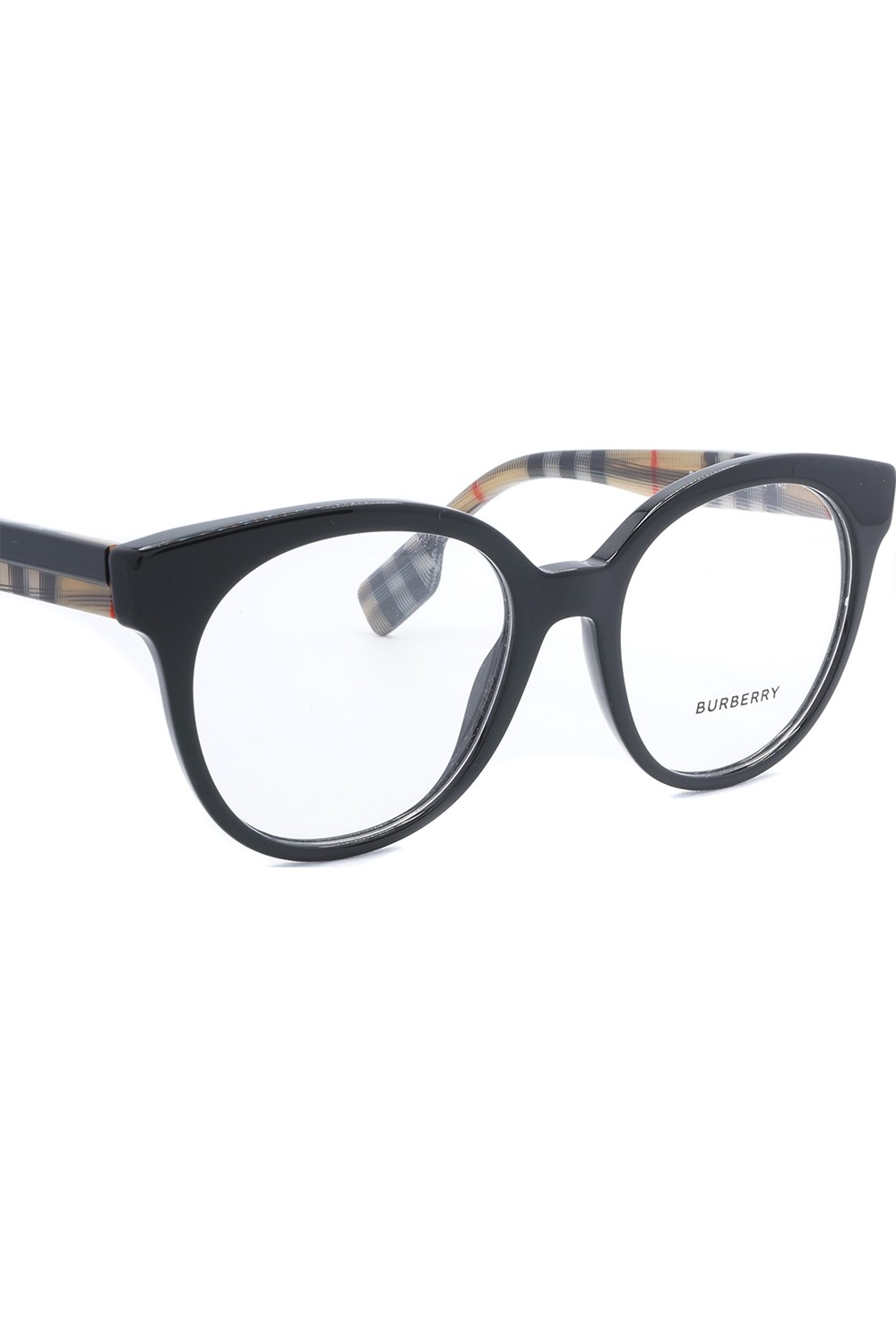 Burberry - Occhiali da vista in celluloide tondi per donna nero - B2356 3942