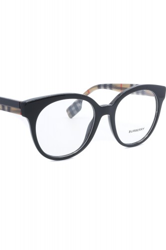 Burberry - Occhiali da vista in celluloide tondi per donna nero - B2356 3942