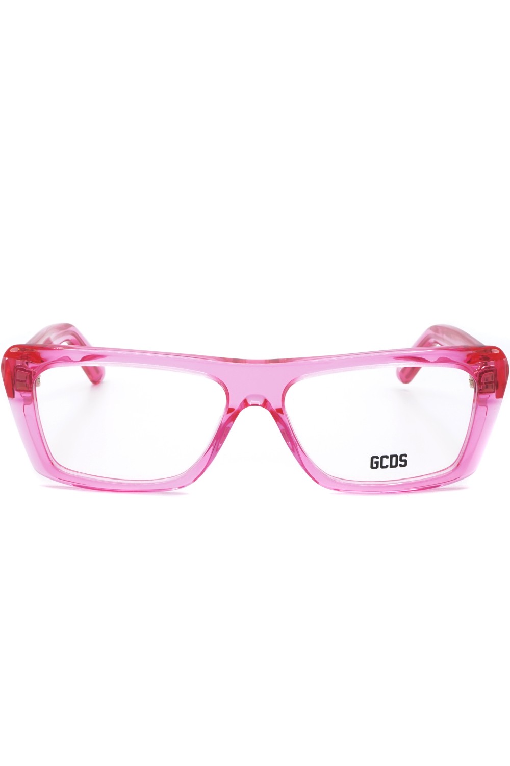 GCDS - Occhiali da vista in celluloide rettangolari per donna fucsia - GD5018