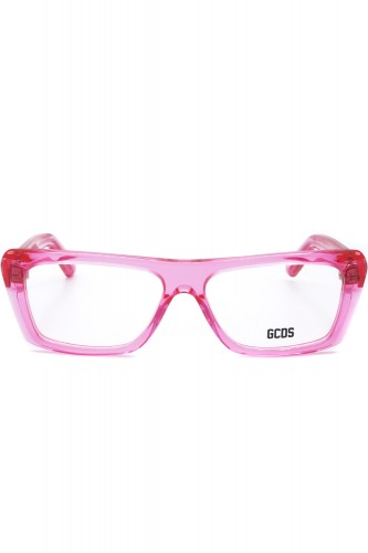 GCDS - Occhiali da vista in celluloide rettangolari per donna fucsia - GD5018