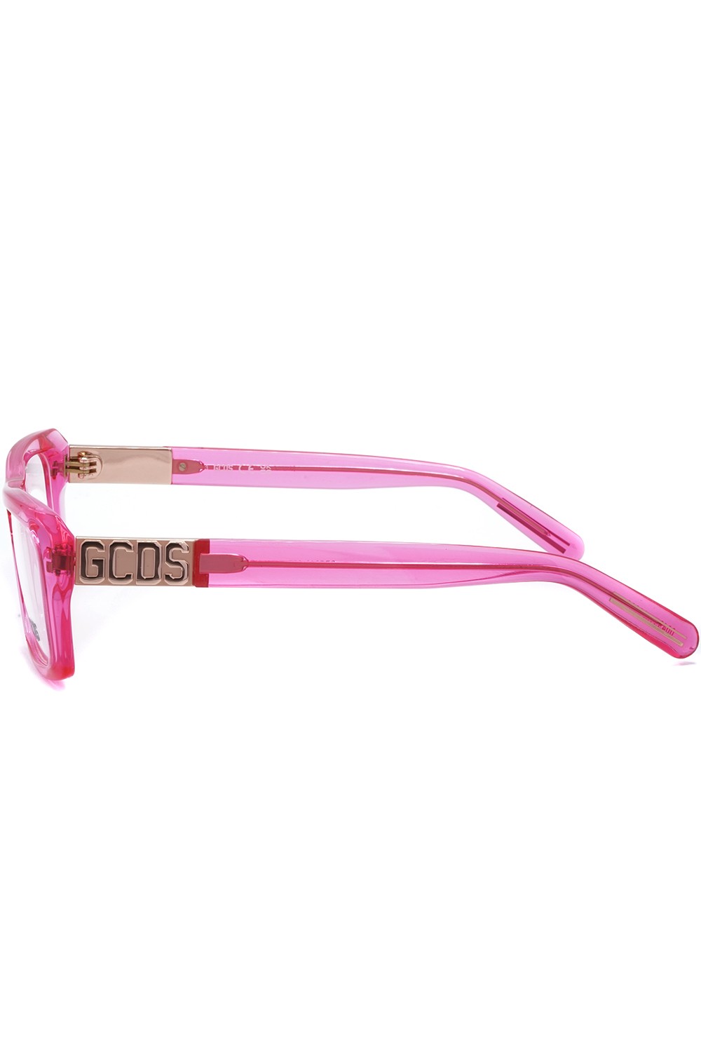 GCDS - Occhiali da vista in celluloide rettangolari per donna fucsia - GD5018