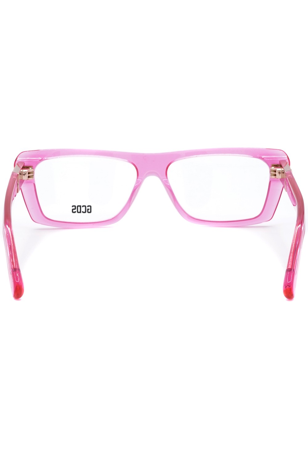 GCDS - Occhiali da vista in celluloide rettangolari per donna fucsia - GD5018