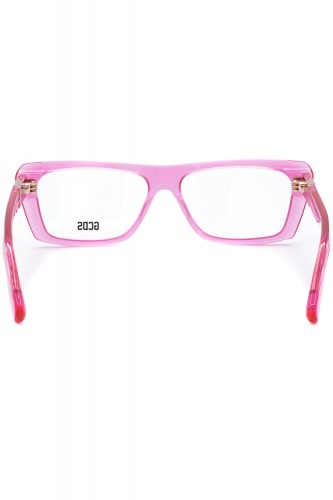 GCDS - Occhiali da vista in celluloide rettangolari per donna fucsia - GD5018