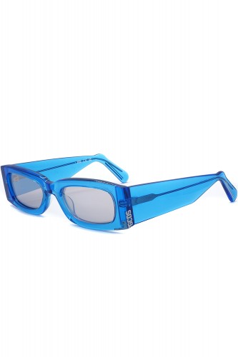 GCDS - Occhiali da sole in celluloide rettangolari unisex blu - GD0020 90L