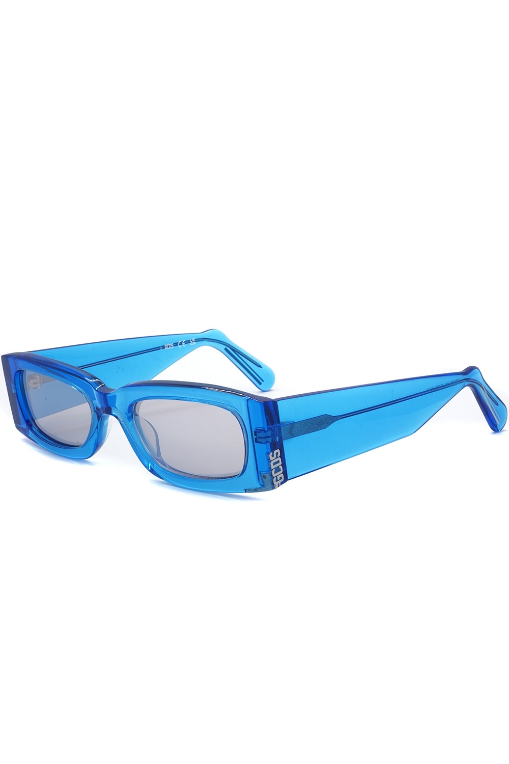 GCDS - Occhiali da sole in celluloide rettangolari unisex blu - GD0020 90L