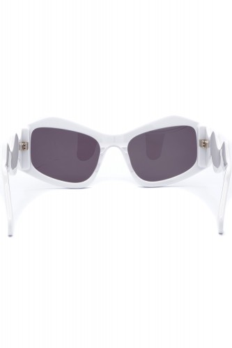 GCDS - Occhiali da sole in celluloide cat eye per donna bianco - GD0023 21A