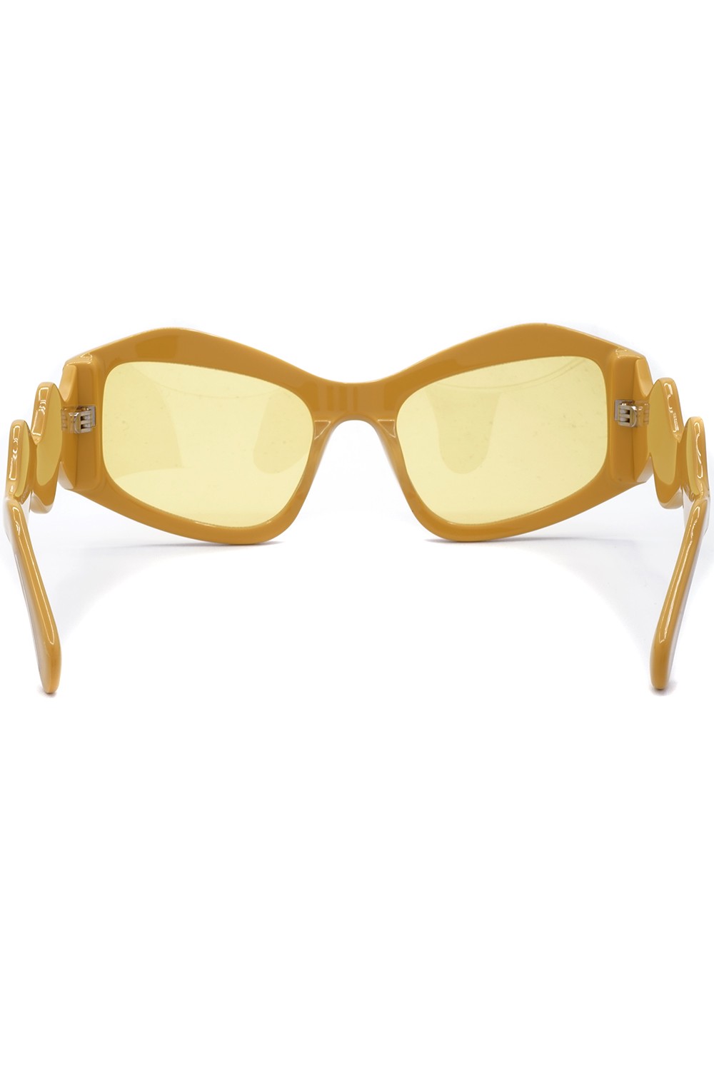 GCDS - Occhiali da sole in celluloide cat eye per donna giallo - GD0023 39E