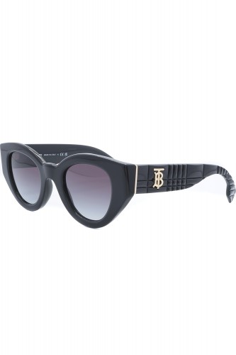 Burberry - Occhiali da sole in celluloide tondi per donna nero - B4390 3001/8G