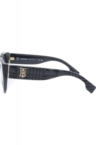 Burberry - Occhiali da sole in celluloide tondi per donna nero - B4390 3001/8G