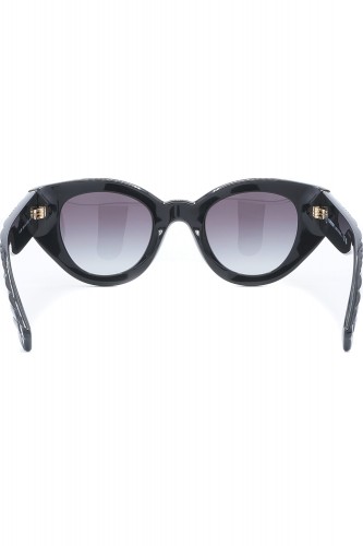 Burberry - Occhiali da sole in celluloide tondi per donna nero - B4390 3001/8G