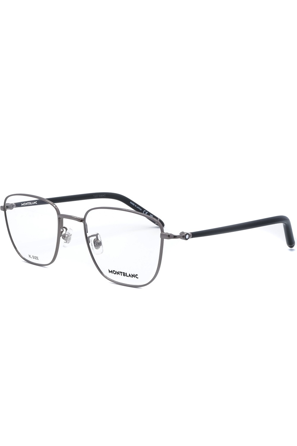 Montblanc - Occhiali da vista in metallo squadrati per uomo canna di fucile -