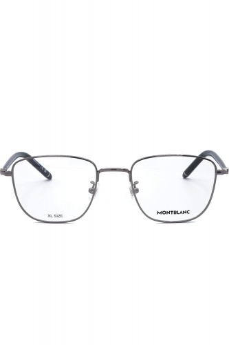 Montblanc - Occhiali da vista in metallo squadrati per uomo canna di fucile -