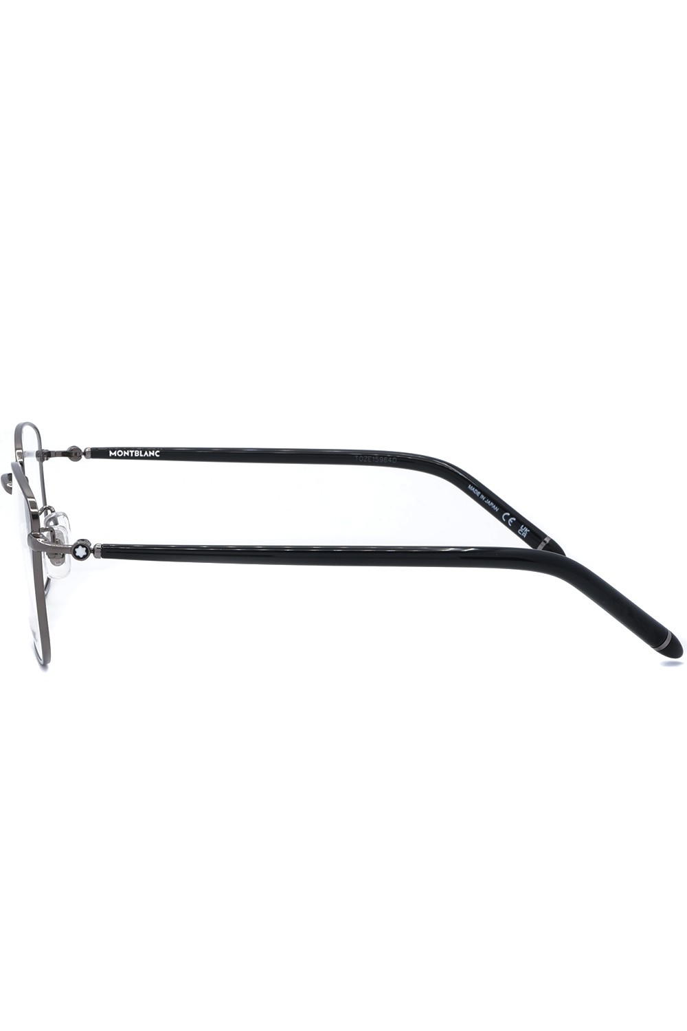 Montblanc - Occhiali da vista in metallo squadrati per uomo canna di fucile -