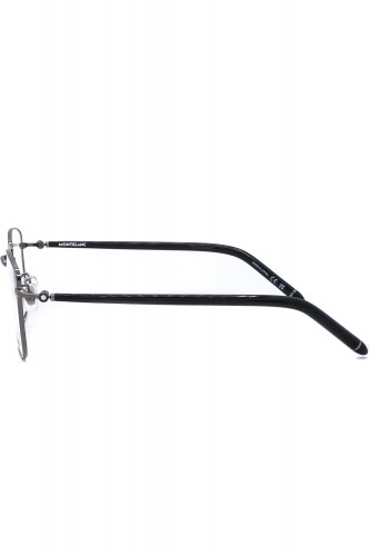 Montblanc - Occhiali da vista in metallo squadrati per uomo canna di fucile -