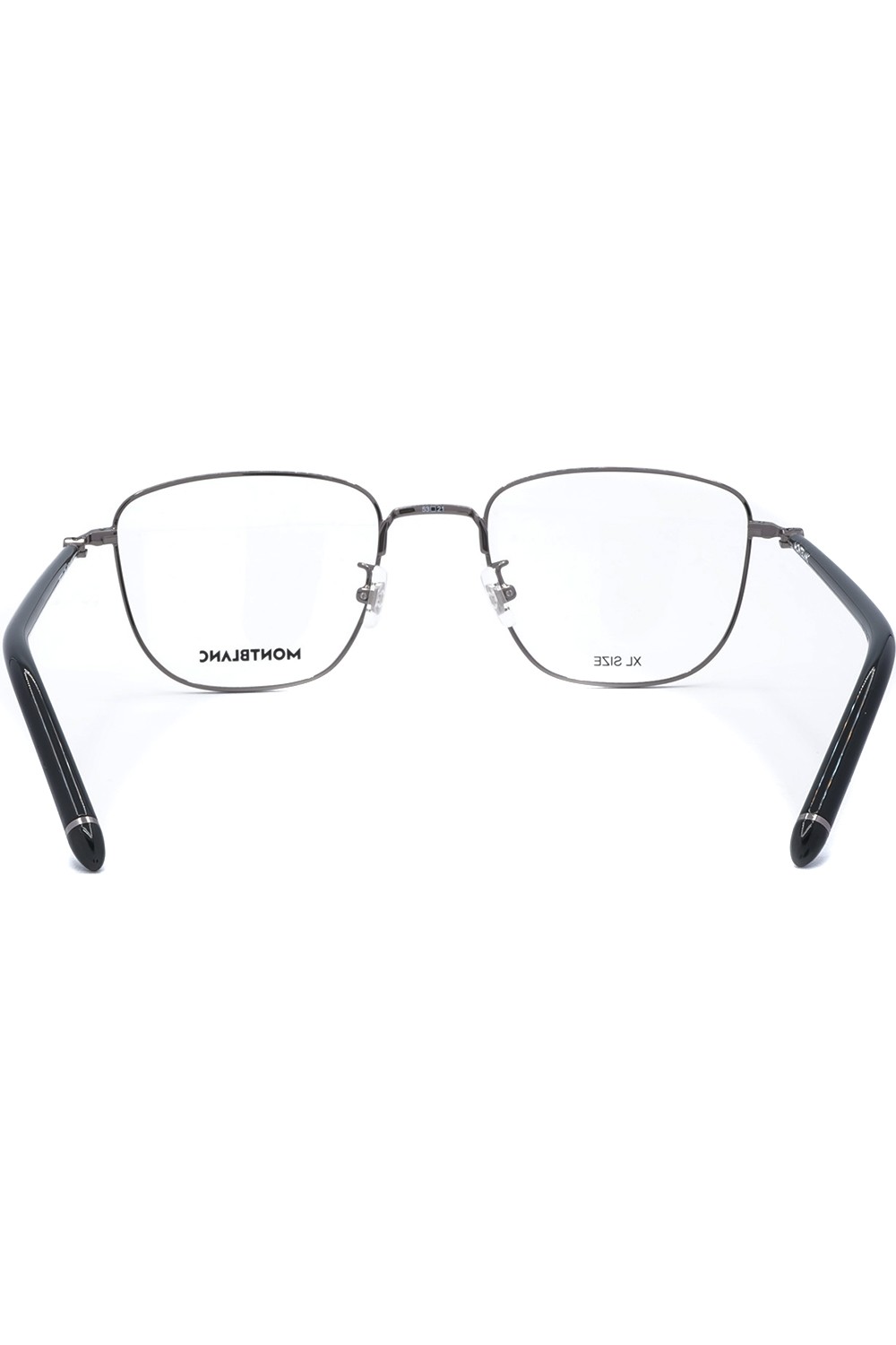 Montblanc - Occhiali da vista in metallo squadrati per uomo canna di fucile -