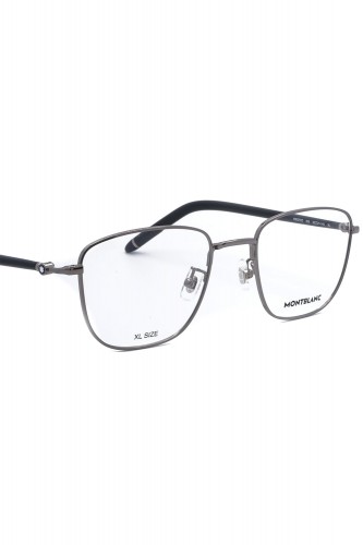 Montblanc - Occhiali da vista in metallo squadrati per uomo canna di fucile -